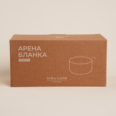 Салатники SL Home «Арена Бланка», 370 мл, d=11 см, набор 4 шт., керамика, белые