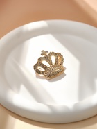 Брошь «Корона императорская», цвет белый в золоте - Фото 3