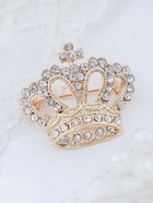 Брошь «Корона императорская», цвет белый в золоте - Фото 7