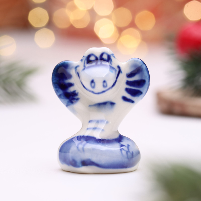 Сувенир "Змея Гоша", гжель - Фото 1