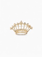 Брошь «Корона королевы», белая в золоте - Фото 2