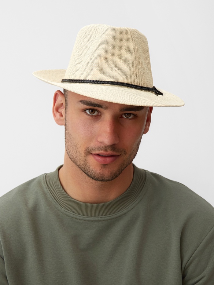 Шляпа мужская MINAKU, размер 58, бежевая - Фото 1