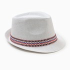 Шляпа мужская MINAKU, цвет белый, р-р 58 - фото 12341158