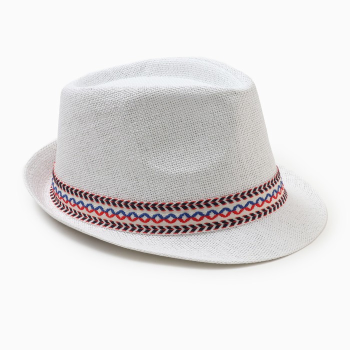 Шляпа мужская MINAKU, цвет белый, р-р 58 - Фото 1