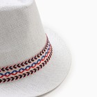 Шляпа мужская MINAKU, цвет белый, р-р 58 - Фото 3