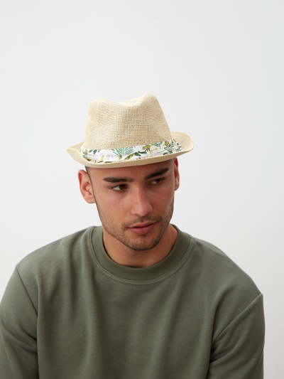 Шляпа мужская MINAKU, цвет молочный, р-р 58