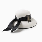Шляпа женская с лентой MINAKU цвет белый, р-р 56-58 - Фото 5