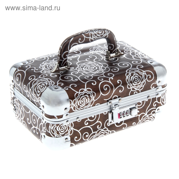 Шкатулка "Серебряные цветы на шоколаде" 18,5х26х11,5 см - Фото 1