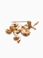 Брошь «Балерина с мячами», цвет белый в золоте - Фото 3