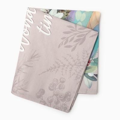 Полотенце кухонное «Этель» Wonderful time, 40×70 см, 100% хлопок, саржа 190 г/м²