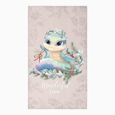 Полотенце кухонное «Этель» Wonderful time, 40×70 см, 100% хлопок, саржа 190 г/м²