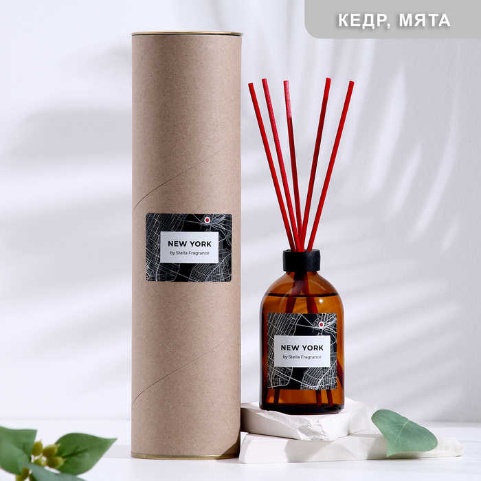 Диффузор ароматический, "NEW YORK", кедр, мята, 100мл - Фото 1