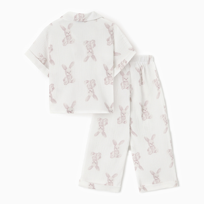 Пижама детская MINAKU Bunny, белая, рост 98 см