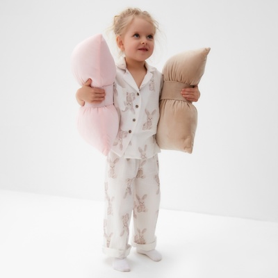 Пижама детская MINAKU Bunny, белая, рост 98 см