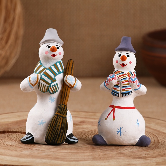 Сувенир "Снеговик", каргопольская игрушка, микс - фото 1927186428