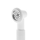 Сифон для мойки ORIO Б-4507, 3 1/2"x40 мм, нержавеющая решетка d=114 мм, с переливом - фото 24447466