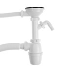 Сифон для мойки ORIO Б-4511, 3 1/2"x40 мм, нерж. решетка d=113 мм, с гофрой 40х40/50 мм - фото 24447476