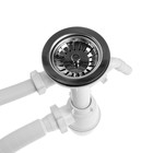 Сифон для мойки ORIO Б-4511, 3 1/2"x40 мм, нерж. решетка d=113 мм, с гофрой 40х40/50 мм - фото 24447477