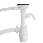 Сифон для мойки ORIO Е-4011, 3 1/2"х40 мм, с отводом, с переливом, с гофрой 40х40 мм - фото 24447488