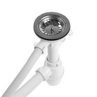 Сифон для мойки ORIO Е-4011, 3 1/2"х40 мм, с отводом, с переливом, с гофрой 40х40 мм - фото 24447489