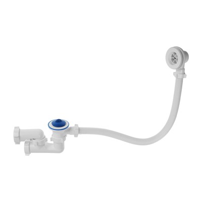 Сифон для ванны ORIO А-6008, 1 1/2 х 40 мм, пластик. решетка d=70 мм, с трубой 40х40 мм