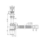 Сифон для раковины ORIO АР-3203, 1 1/4 х 40 мм, пластиковый клик-клак, с гофрой 40х40/50 мм 10562297 - фото 16379394