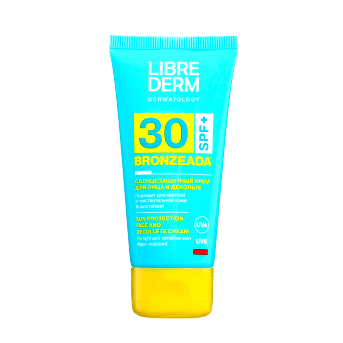 Солнцезащитный крем для лица и зоны декольте Librederm Bronzeada SPF30, 50 мл