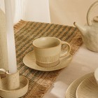 Чайная пара SL Home «Виенто», чашка 250 мл, блюдце d=15 см, керамика, бежевая - Фото 7