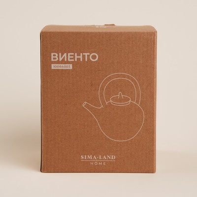 Заварочный чайник SL Home «Виенто», 650 мл, 15×12×16.5 см, керамика, бежевый
