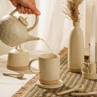 Заварочный чайник SL Home «Виенто», 650 мл, 15×12×16.5 см, керамика, бежевый - Фото 8