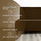 Диван "Тренд" ТД1-ВК велюр коричневый 1000х640х950 мм - Фото 3