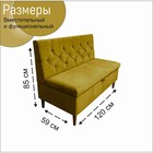 Диван с ящиком для кухни Рико Д10-ВГ120 велюр горчичный 1200х590х850 мм - Фото 2