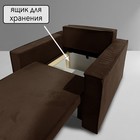 Кресло-кровать "Принц" КК1-ВК велюр коричневый 1090х770х1060 мм - Фото 4