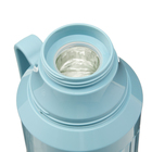 Термос 1.8 л, со стеклянной колбой, сохраняет тепло 12 ч, с кружкой, синий - Фото 7