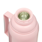 Термос 1 л, со стеклянной колбой, сохраняет тепло 12 ч, с кружкой, розовый - Фото 3