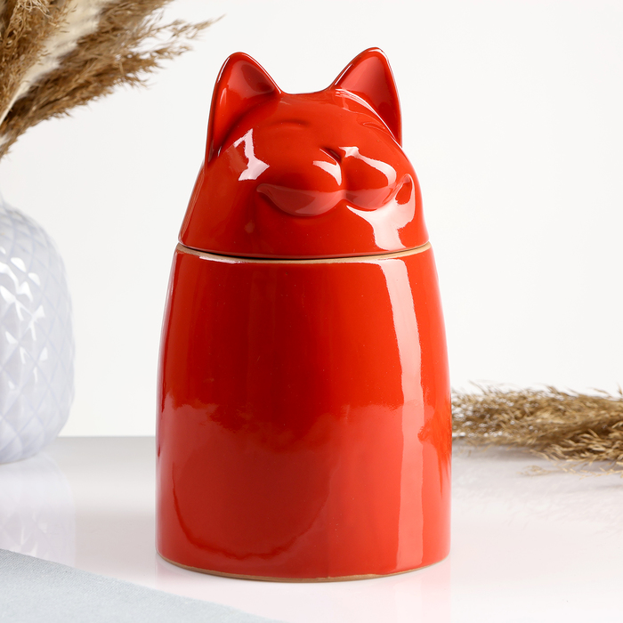 Банка "Котик" 0,95л / 20х11см, стандарт, микс - Фото 1