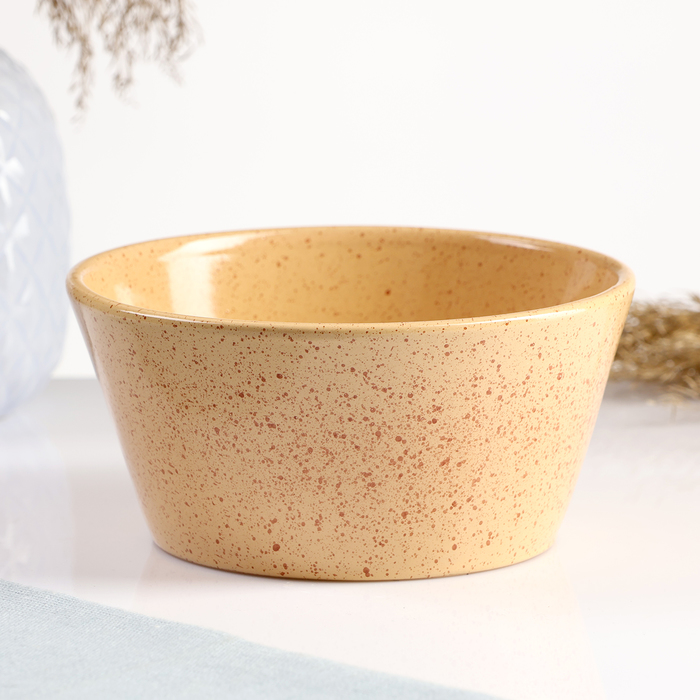 Салатник Борисовская керамика «Каракум», 500 мл, жёлтый - Фото 1