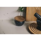 Банка для сыпучих Magistro Marte, мрамор, 150 мл, d=10 см, чёрная - Фото 12