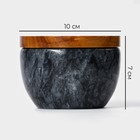 Банка для сыпучих Magistro Marte, мрамор, 150 мл, d=10 см, чёрная - Фото 3