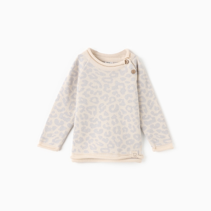 Джемпер вязаный Крошка Я Leo Baby рост 80-86 см, серый - Фото 1