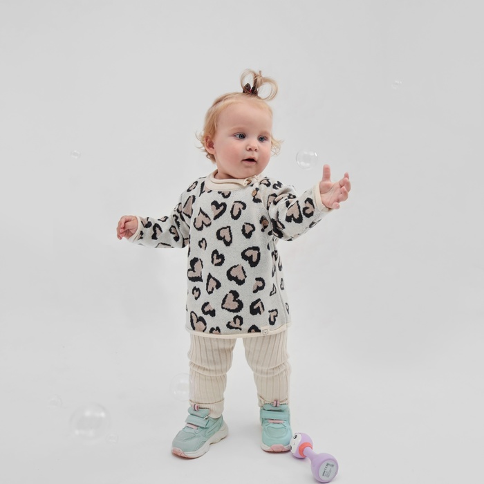 Джемпер вязаный Крошка Я Leo love рост 74-80 см - Фото 1