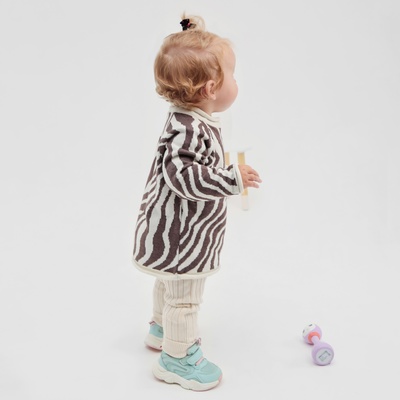 Джемпер для девочки вязаный «Крошка Я» Zebra рост 68-74 см, цвет молочный
