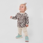 Джемпер вязаный Крошка Я Zebra рост 86-92 см, молочный - фото 113021543