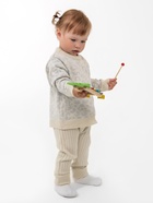 Костюм вязаный Крошка Я Leo Baby рост 74-80 см, серый - Фото 9