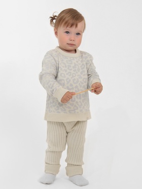 Костюм вязаный Крошка Я Leo Baby рост 74-80 см, серый