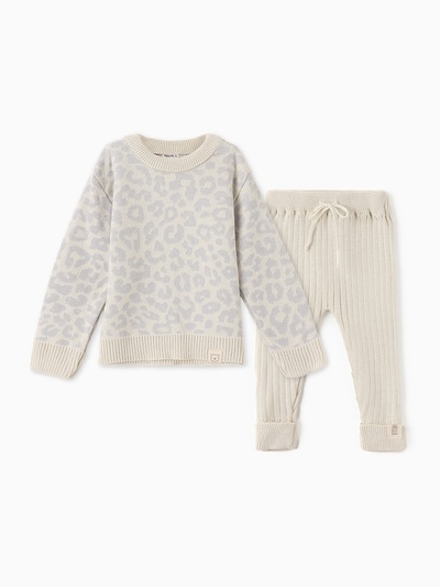 Костюм вязаный Крошка Я Leo Baby рост 80-86 см, серый