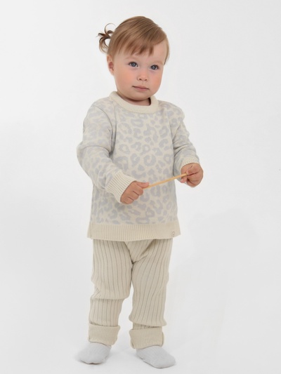 Костюм вязаный Крошка Я Leo Baby рост 92-98 см, серый