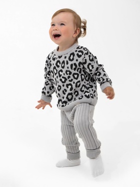 Костюм вязаный Крошка Я Leo Baby рост 68-74 см, темно-серый
