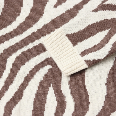 Костюм для девочки (джемпер, штаны) вязаный «Крошка Я» Zebra, рост 92-98 см, молочный
