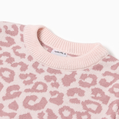 Костюм для девочки (кофта, штаны) вязаный «Крошка Я» Leo Baby, рост 68-74 см, розовый